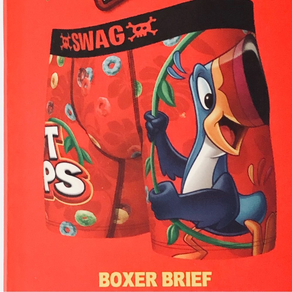 NEW SWAG Kellogg's Retro Froot Loops Boxer Brief Underwear Red XXL Men’s